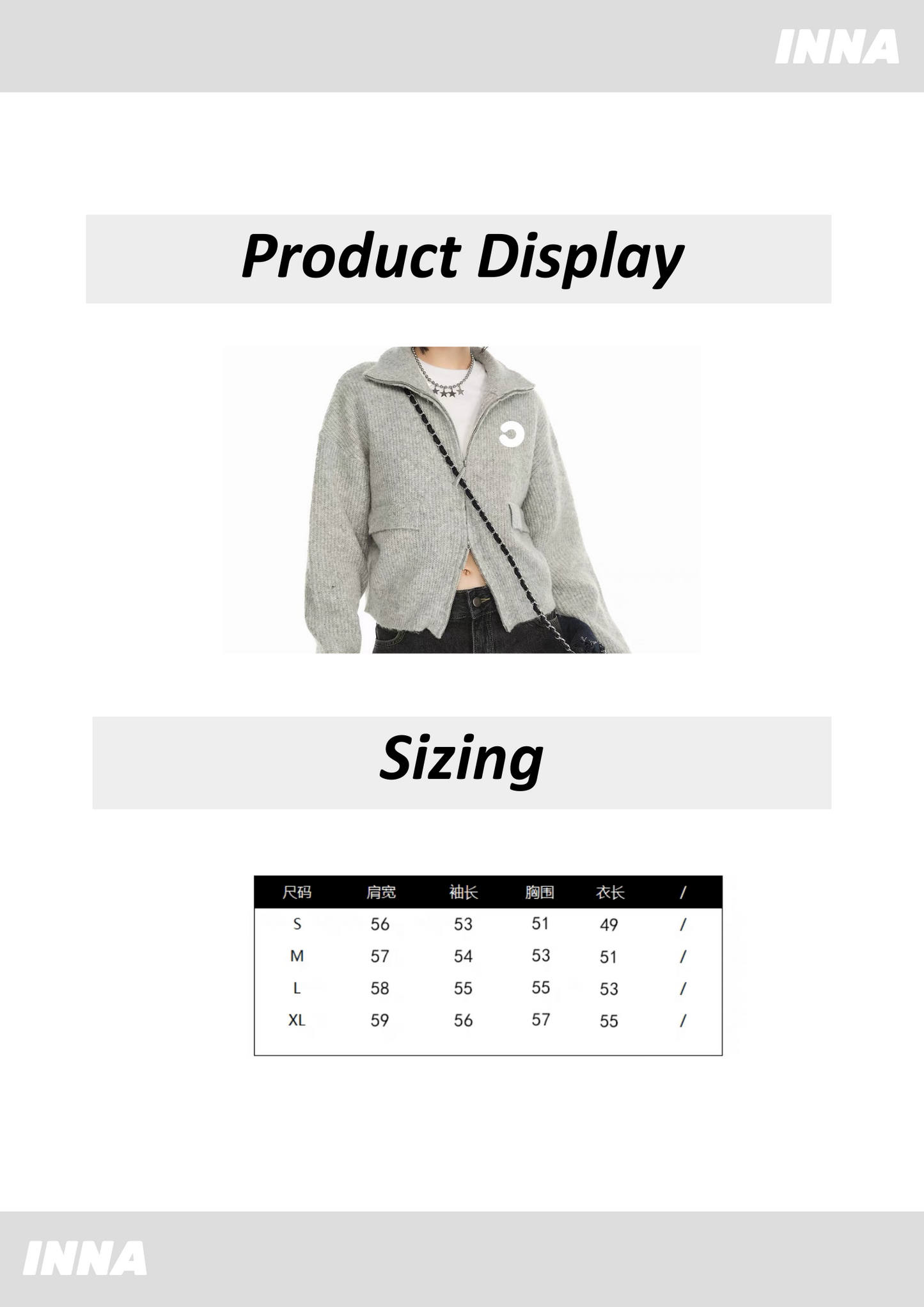 'Urban Edge' - Asymmetrical Zip Grey Cardigan