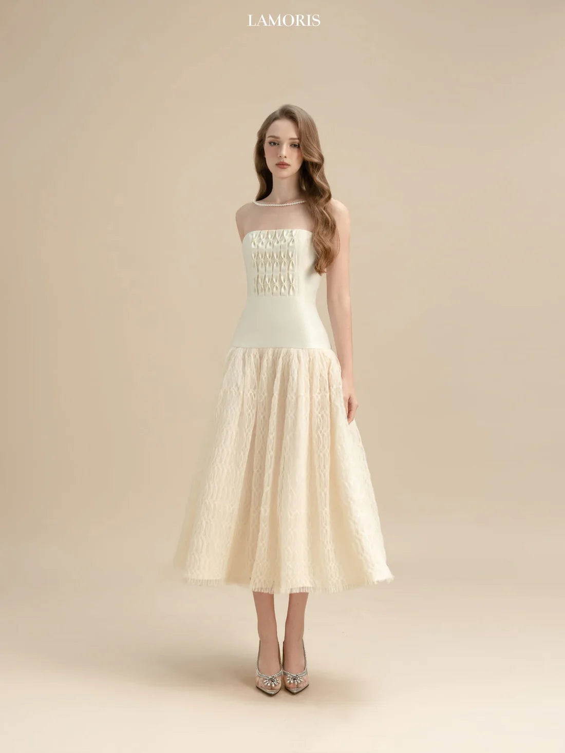 LAMORIS Pearl Smocking Dress