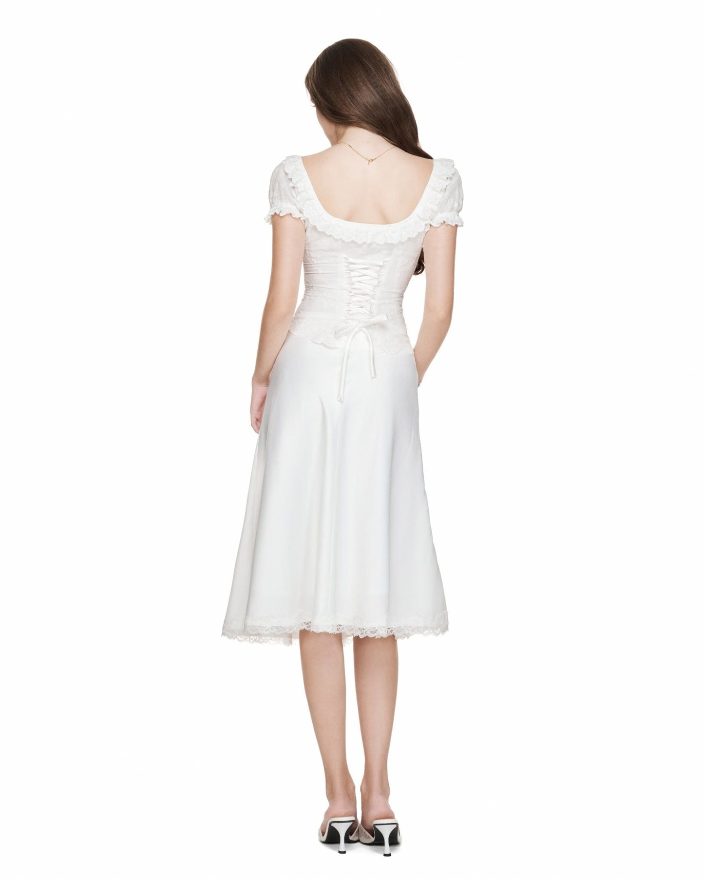 Ouah Tender Reverie corset & White Powder Lace silky skirt