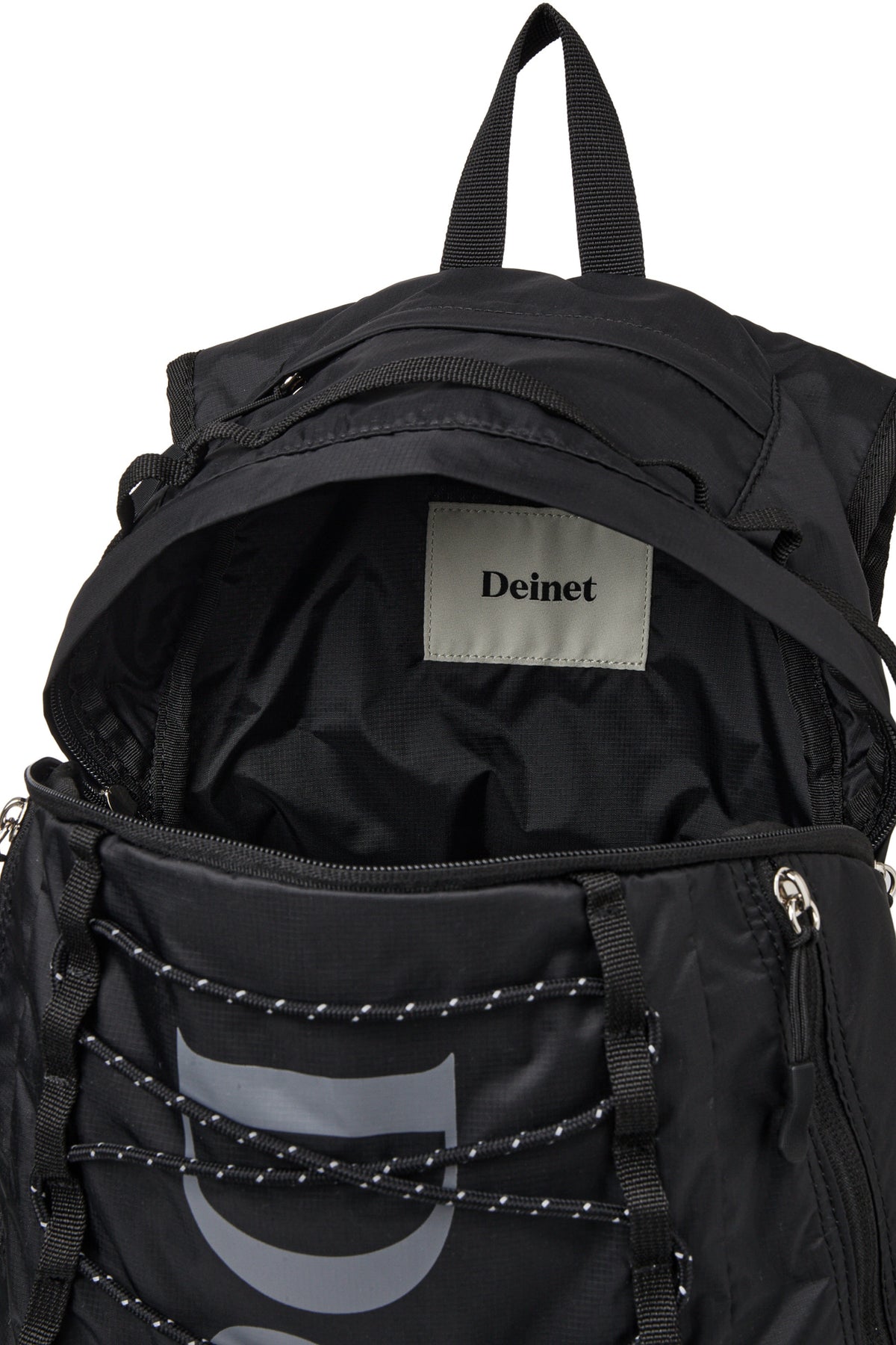 NYLON ESSENTIAL LOGO BACKPACK IN BLACK — image 8