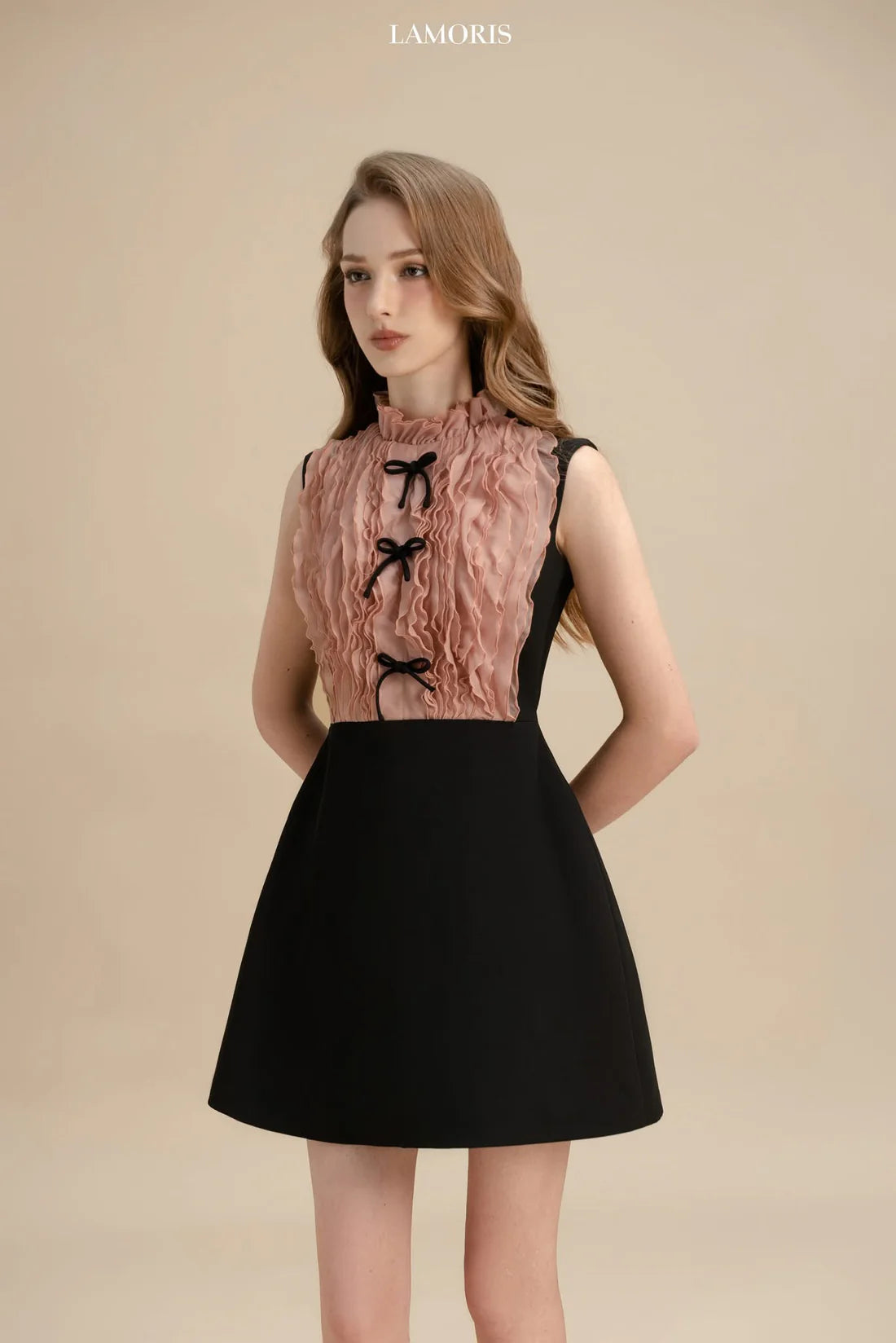 LAMORIS Dried Rose Petals Dress