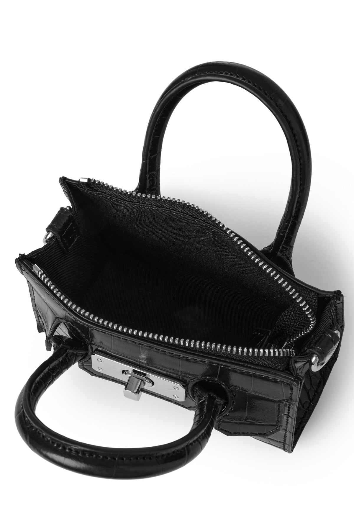 CROCODILE PATTERN CHAIN MINI BAG IN BLACK — image 7