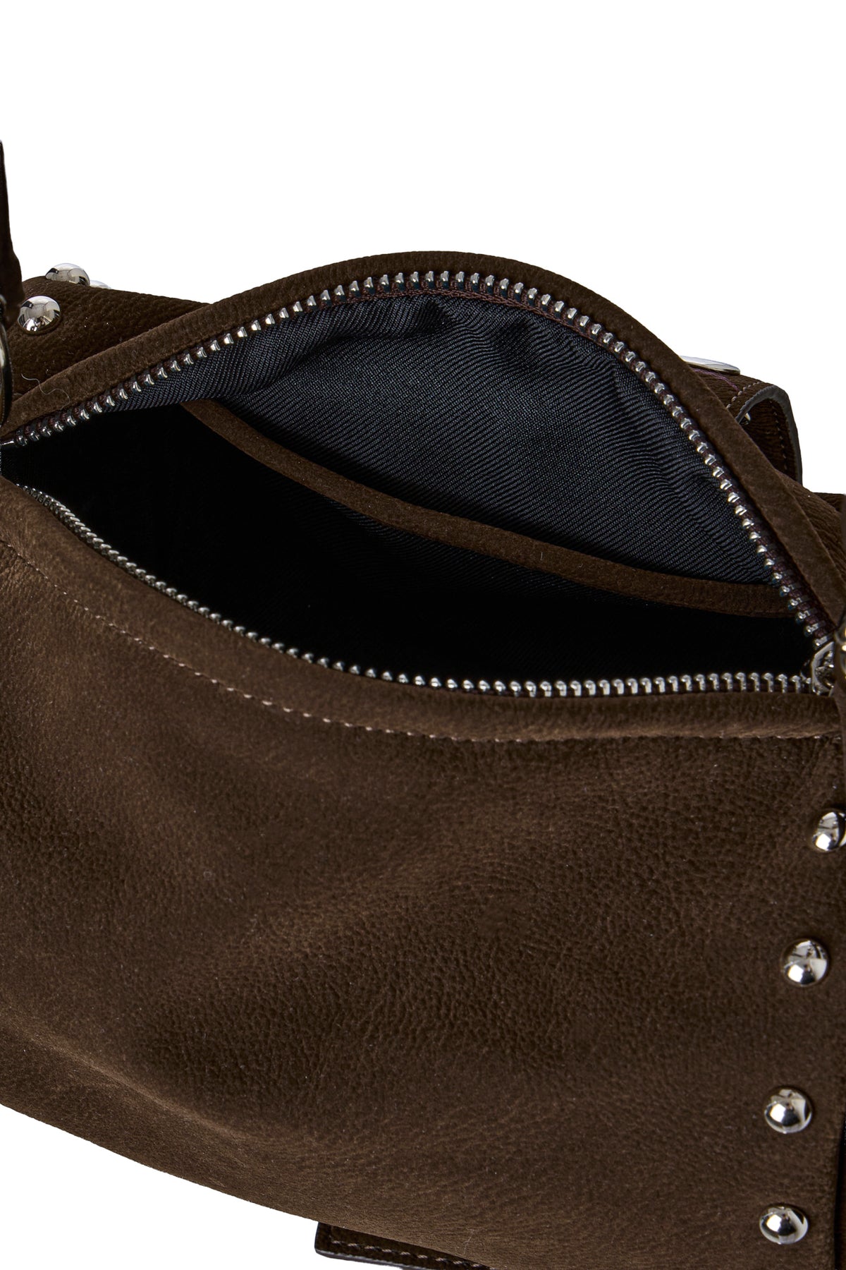 TWO-WAY STUD MINI BAG IN BROWN — image 11