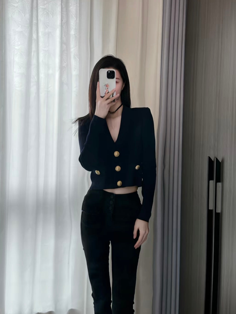 ‘Budapest Holiday’ - Short Navy Cardigan