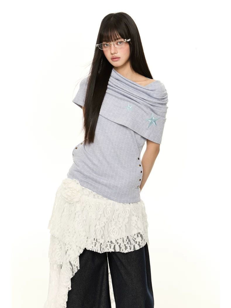 Drape Star Knit Top