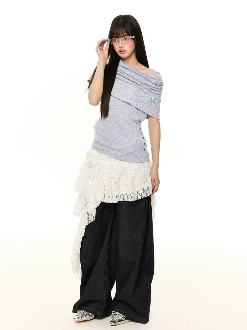 Drape Star Knit Top