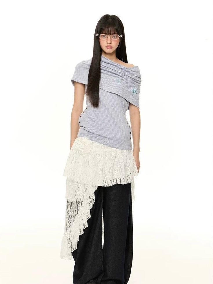 Drape Star Knit Top