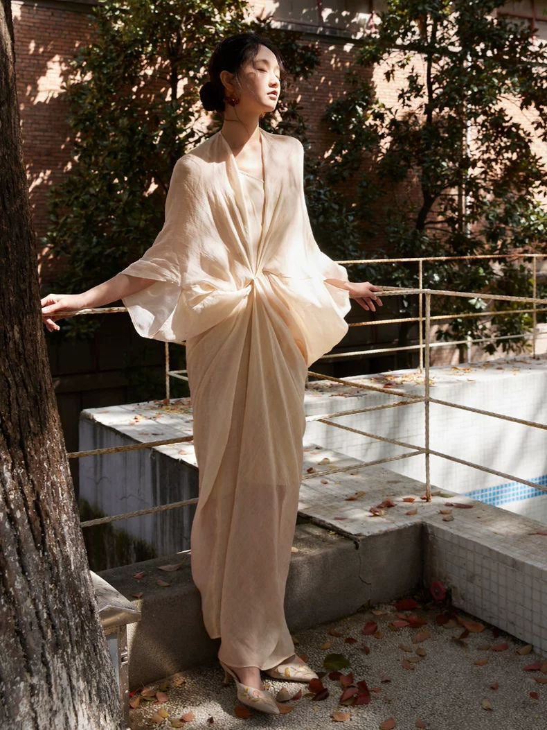 Ethereal Tencel-Linen Two-Piece Dress Set