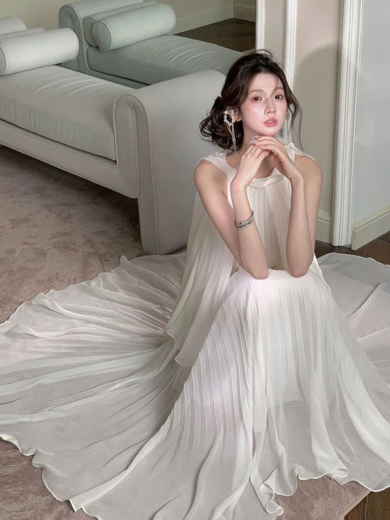 Heritage Chiffon Set With Narrow Belt