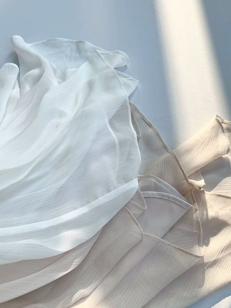 Heritage Chiffon Set With Narrow Belt