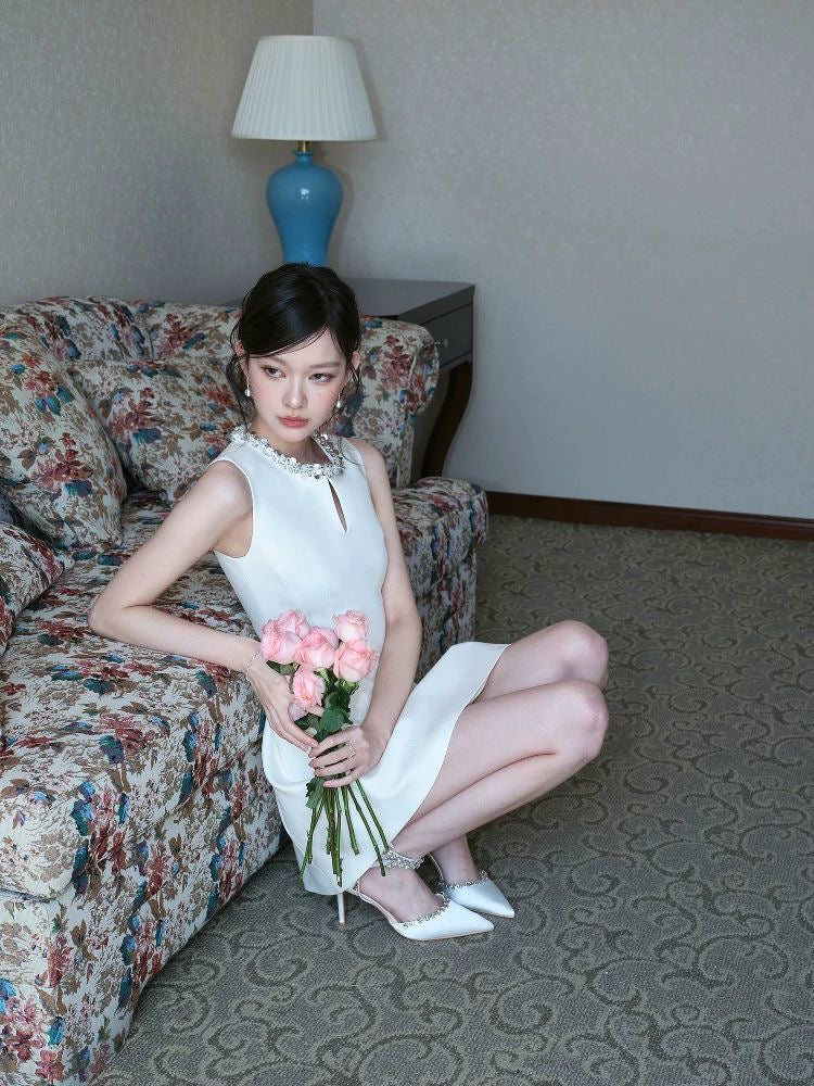 White Duchess Mini Dress