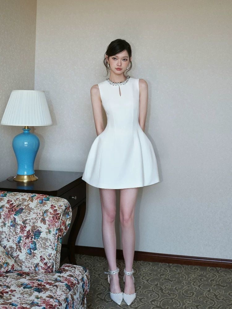 White Duchess Mini Dress