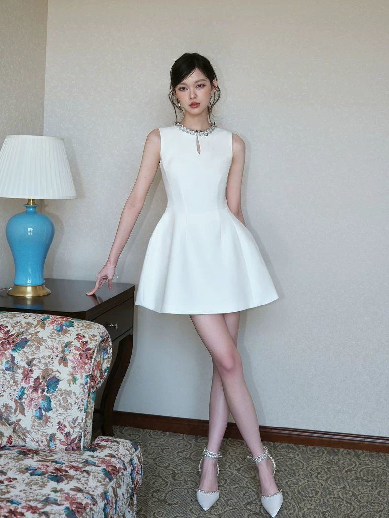 White Duchess Mini Dress