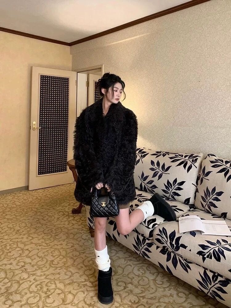 Parisian Luxe Faux Fur Coat