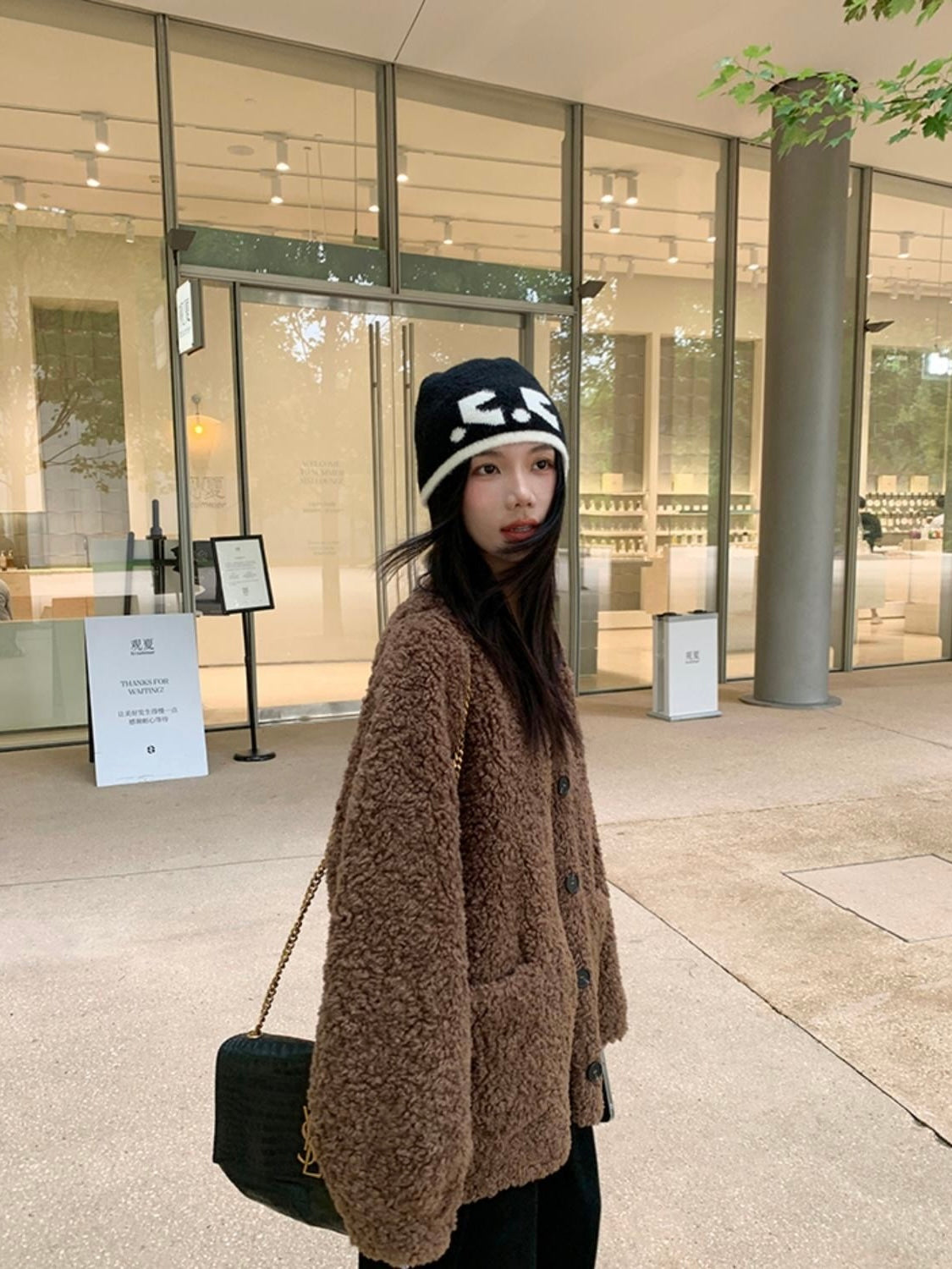 Teddy Texture Wool-Feel Coat