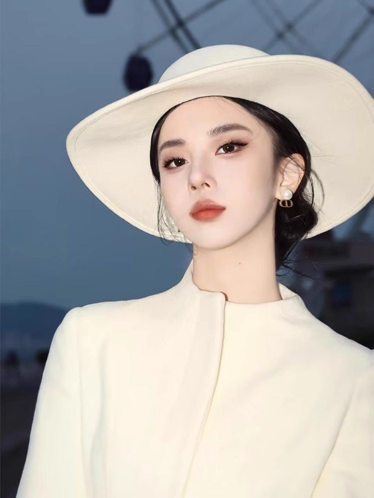 Ivory Wide-Brim Hat