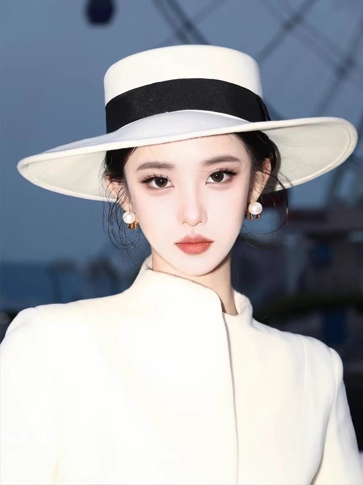 Ivory Wide-Brim Hat