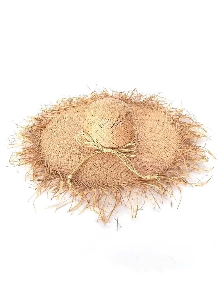 Frayed Straw Sun Hat
