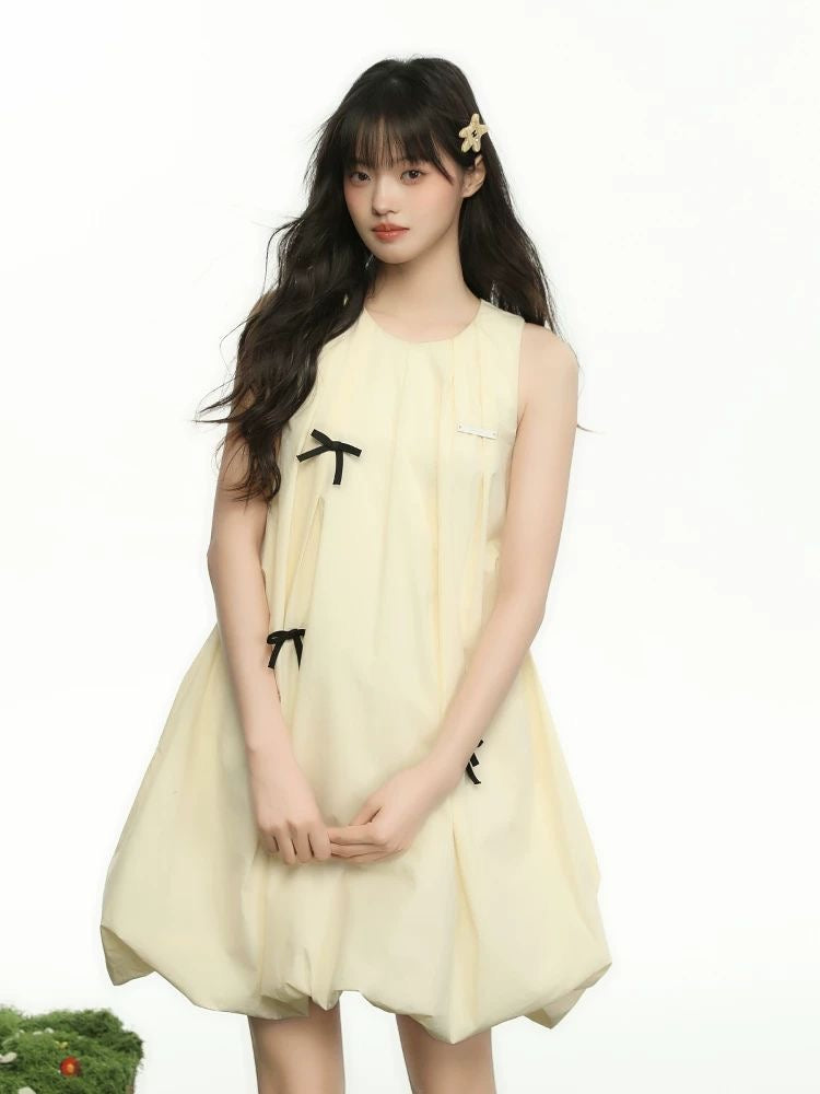 Dollcore Dream - Puff Dress with Multiple Bows