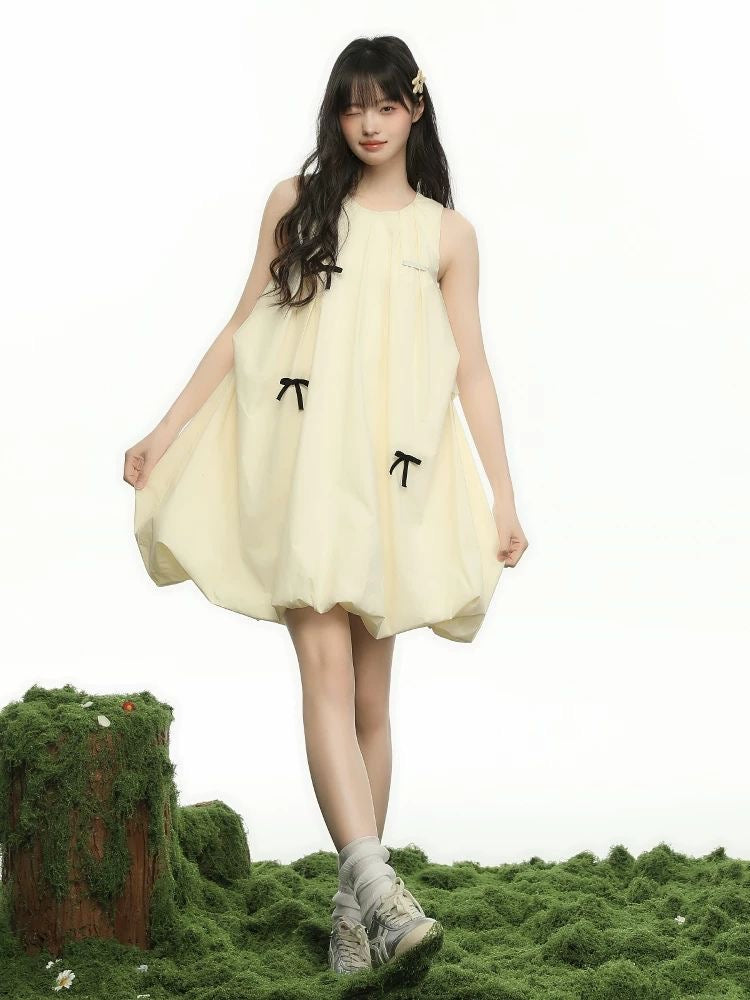 Dollcore Dream - Puff Dress with Multiple Bows