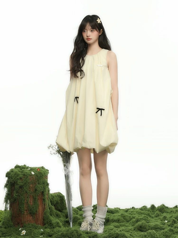 Dollcore Dream - Puff Dress with Multiple Bows