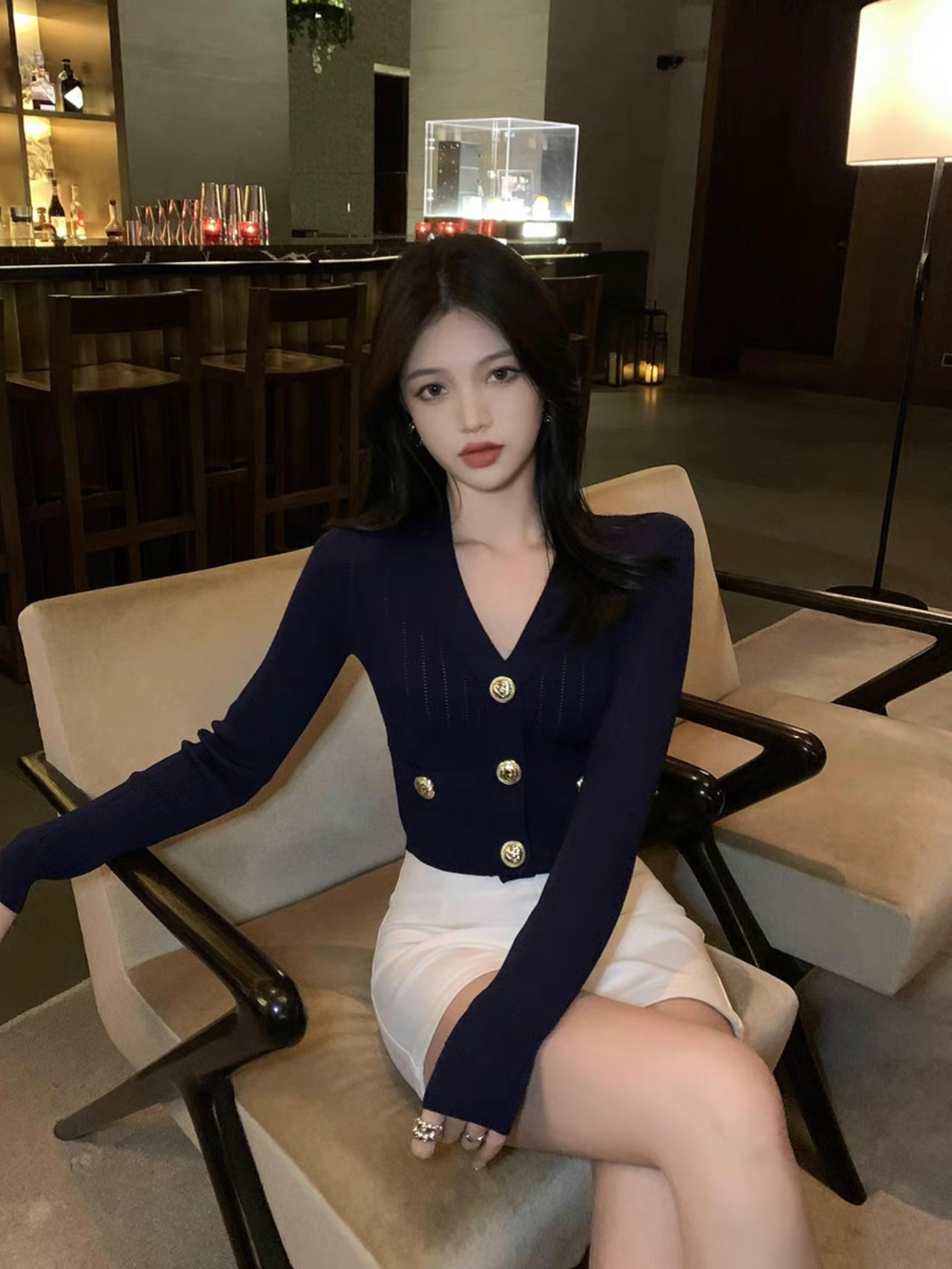 ‘Budapest Holiday’ - Short Navy Cardigan