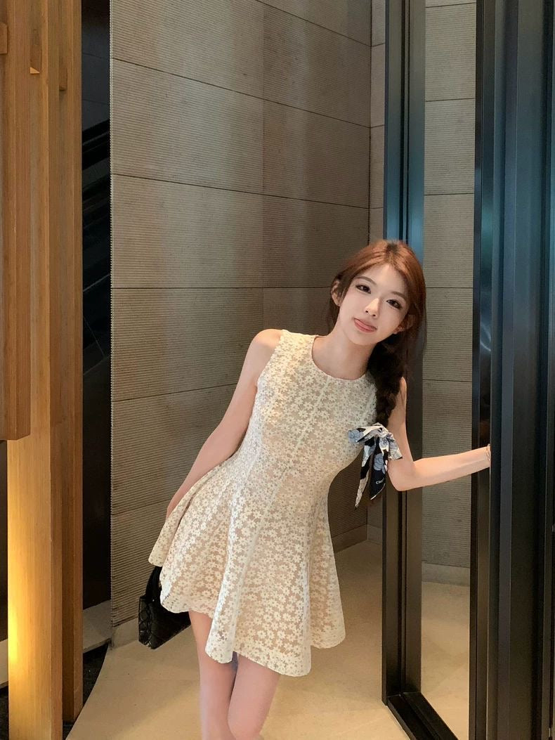Daisy Lace Fit & Flare Dress