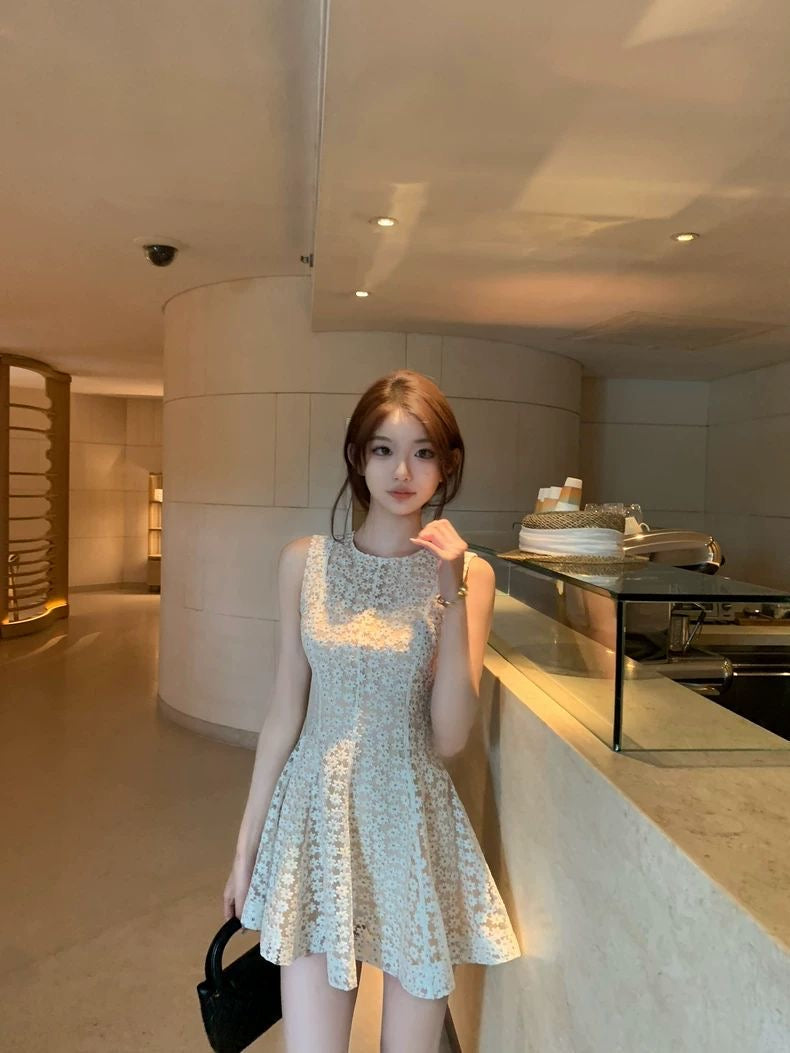 Daisy Lace Fit & Flare Dress