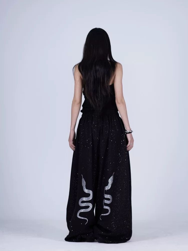 Galaxy Dust Wide-Leg Pants