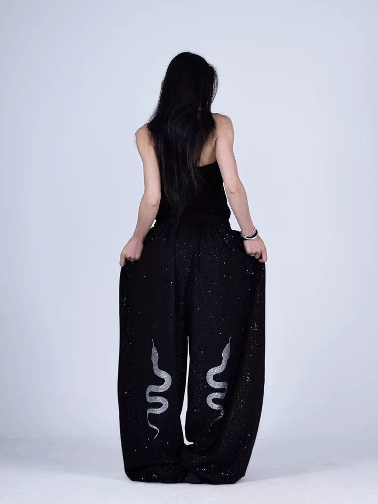 Galaxy Dust Wide-Leg Pants