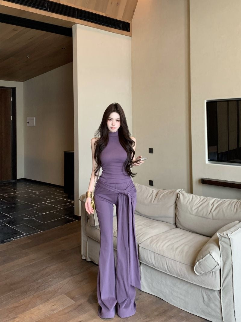 Two-Piece Set in Smoky Plum