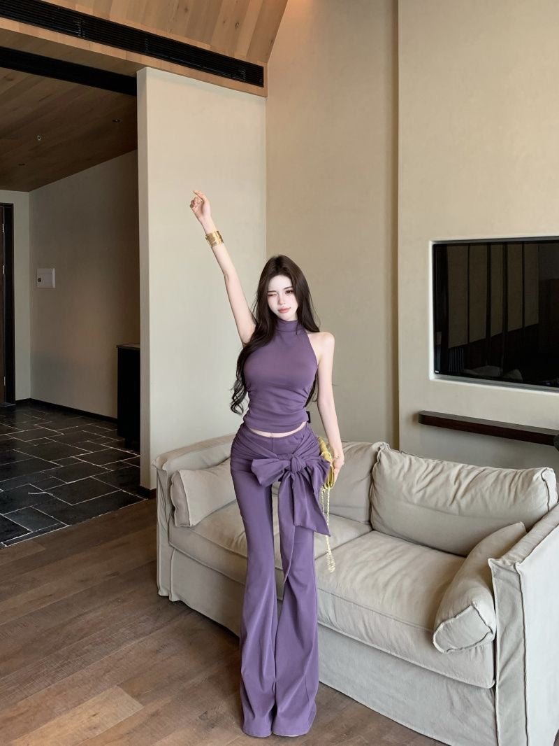 Two-Piece Set in Smoky Plum