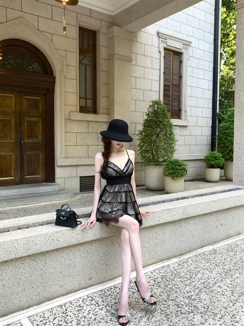 Midnight Tulle Tier Dress