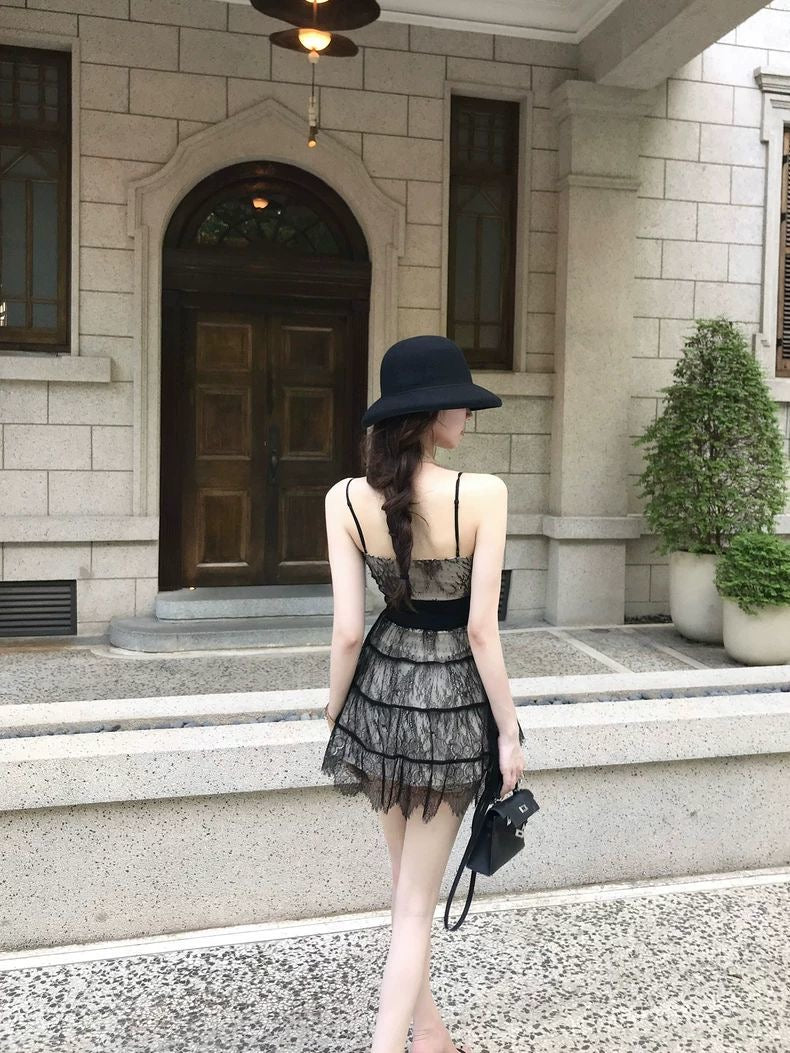 Midnight Tulle Tier Dress