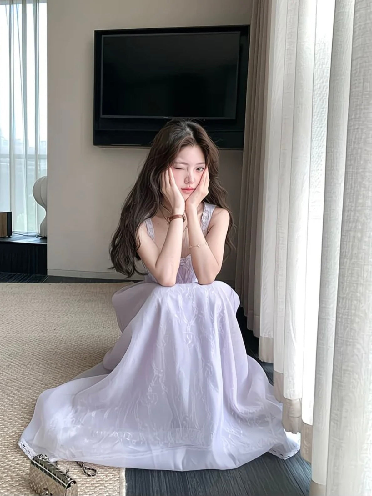 Lilac Romance Maxi Dress