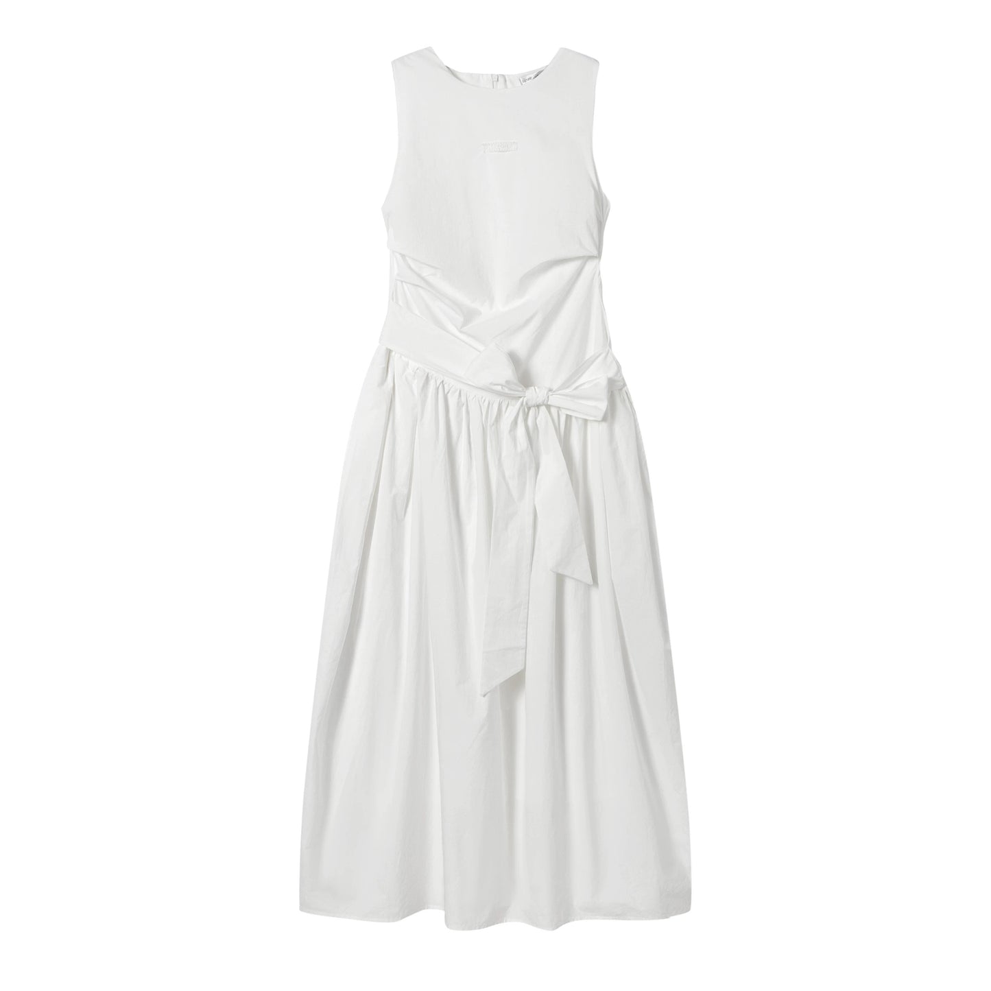 Minimalist Sleeveless Tie-Waist A-Line Dress – Nautical Chic Tank Style