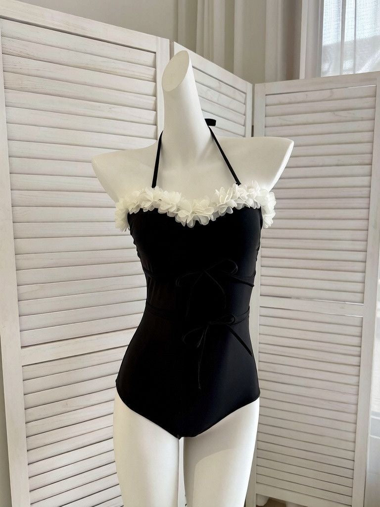 NOIR Ballet Ruffle One Piece Swim Dress