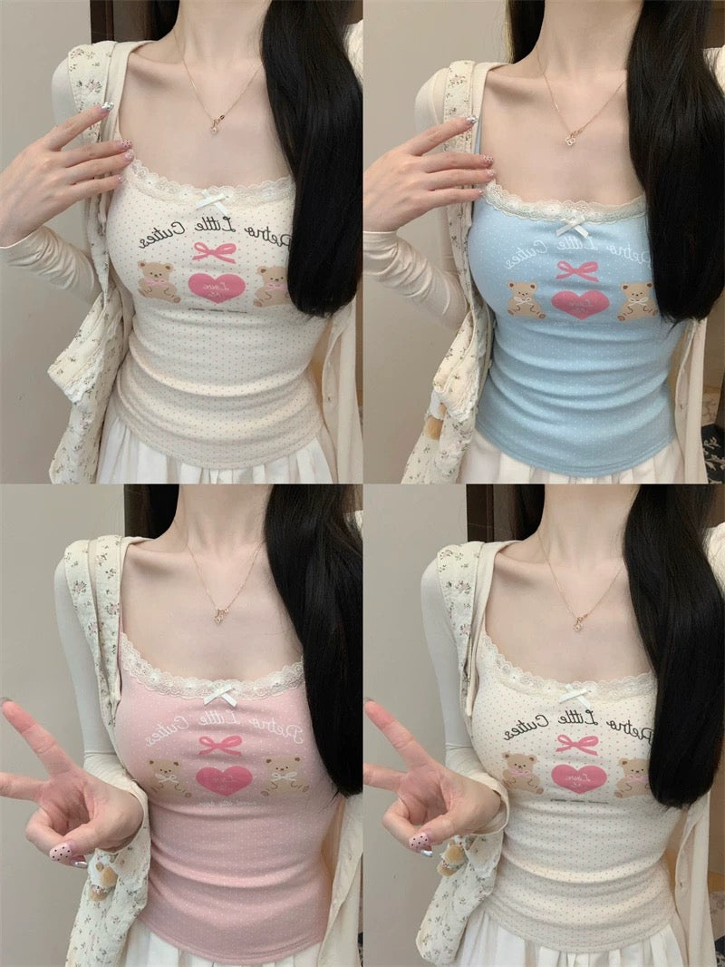 Exquisite Lace Halter Padded Cami Top