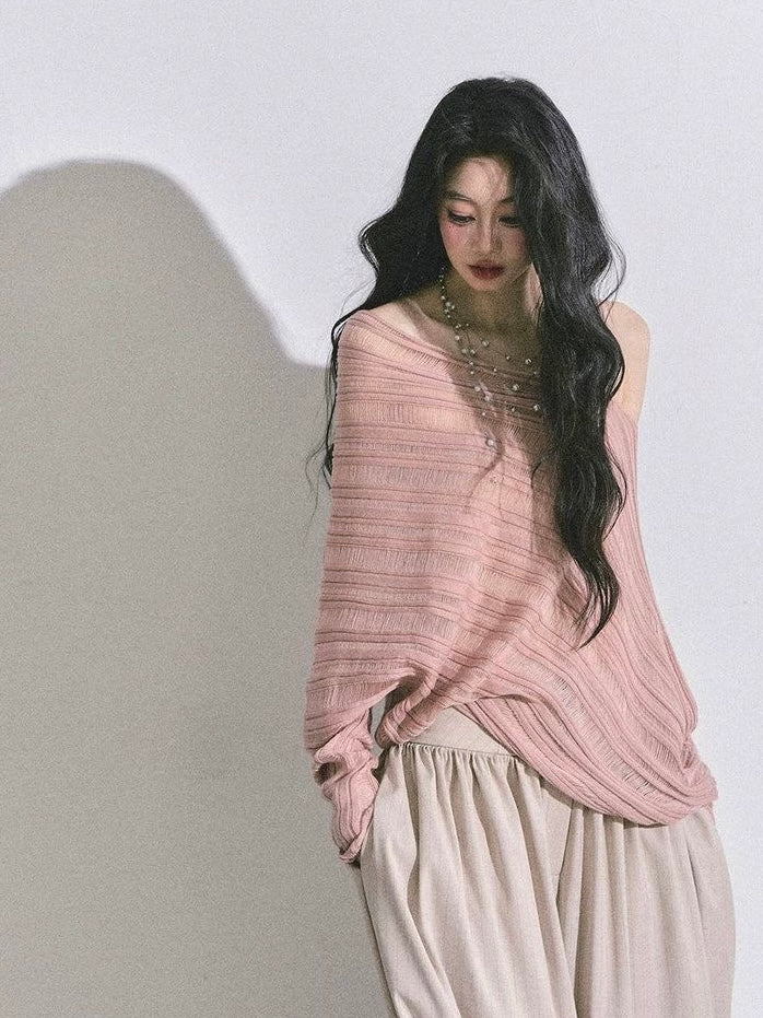 INNA Lila Off-Shoulder Knit Top