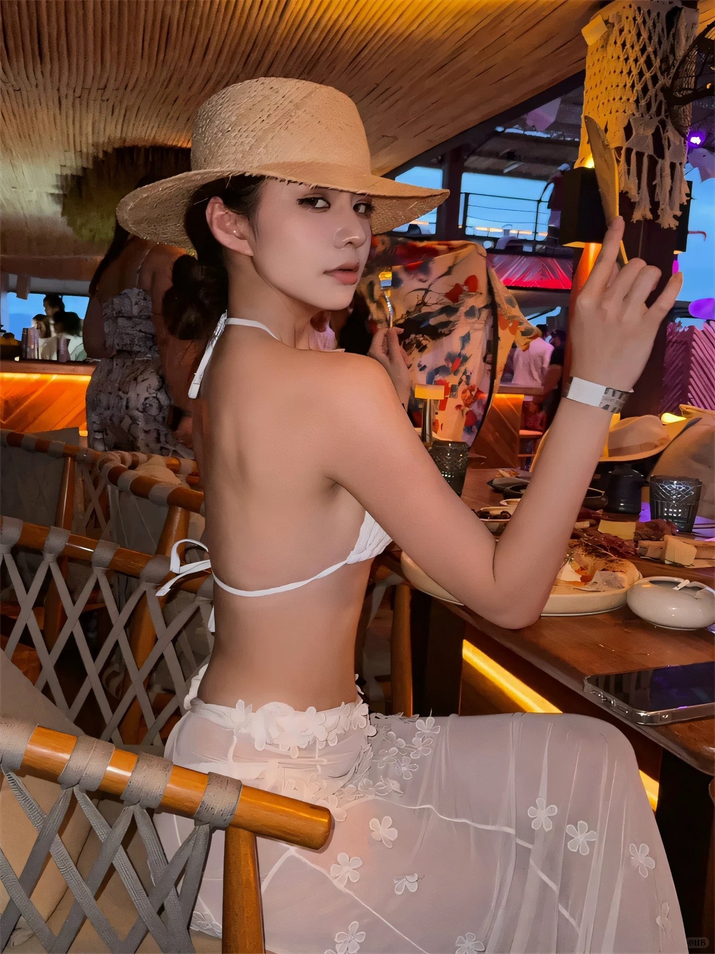 Sheer Mesh Beach Cover-Up Dress – Pure Desire Long Swimsuit Overlay