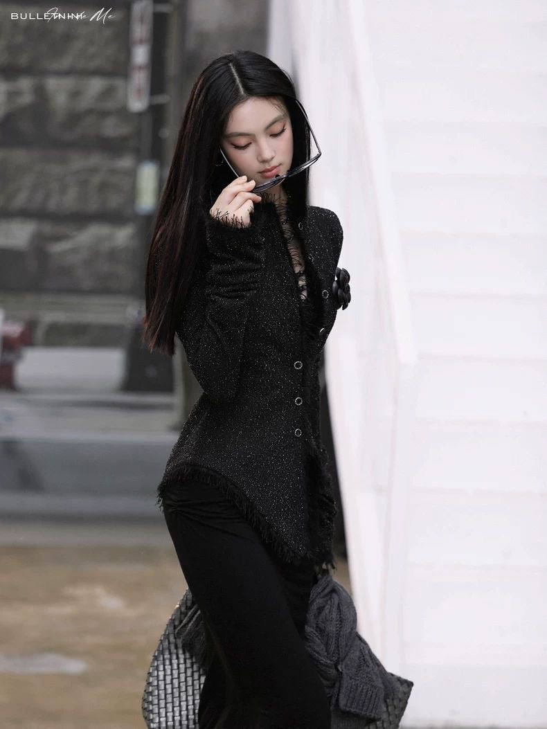 Midnight Hour Sculpted Blazer Top