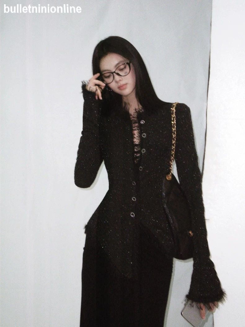 Midnight Hour Sculpted Blazer Top