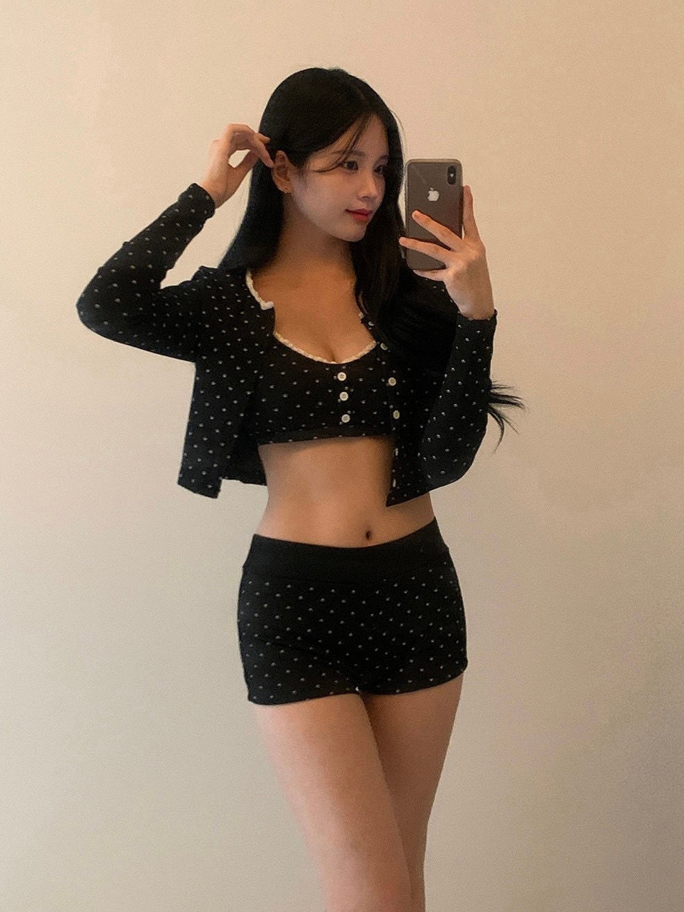 Midnight Polka-Dot Lounge Set