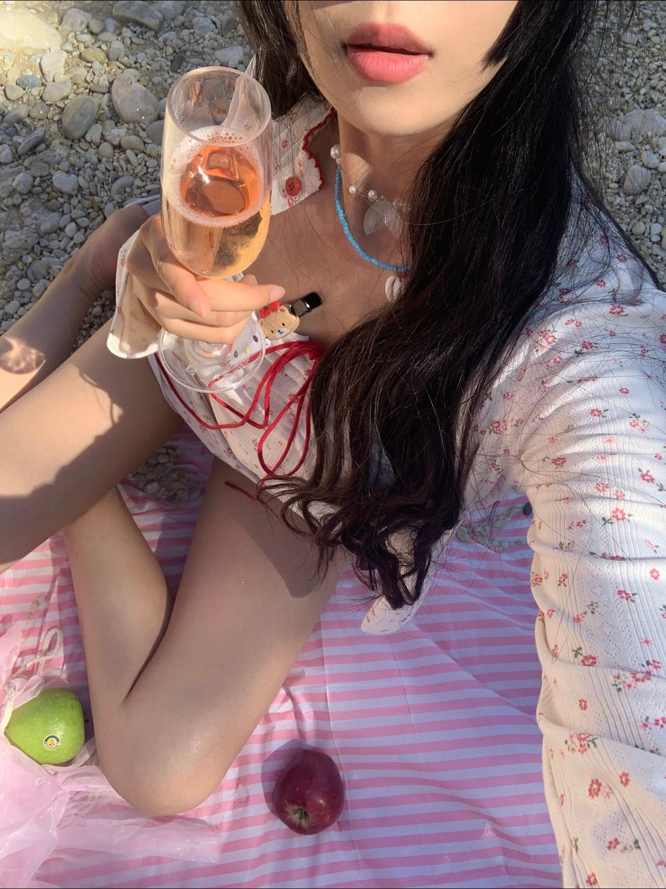 Pink Stripe Beach Towel & Throw