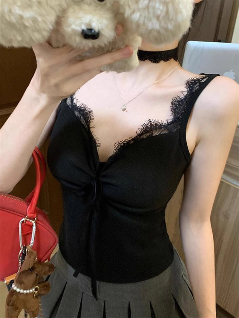Lace Halter Thermal Padded Cami