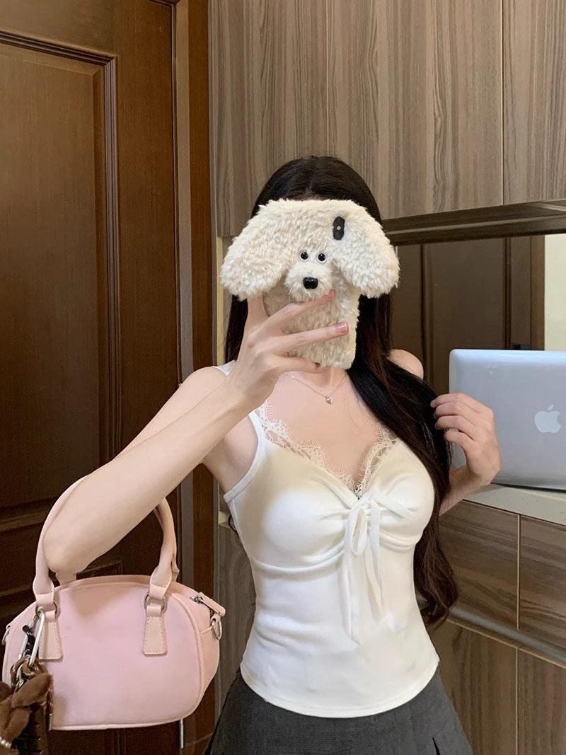Lace Halter Thermal Padded Cami