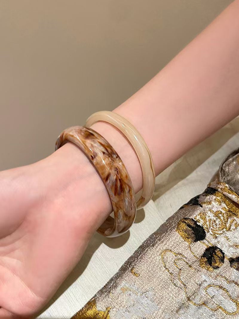 INNA Milk Tea Bubbles Acrylic Resin 6-Piece Bangle Set