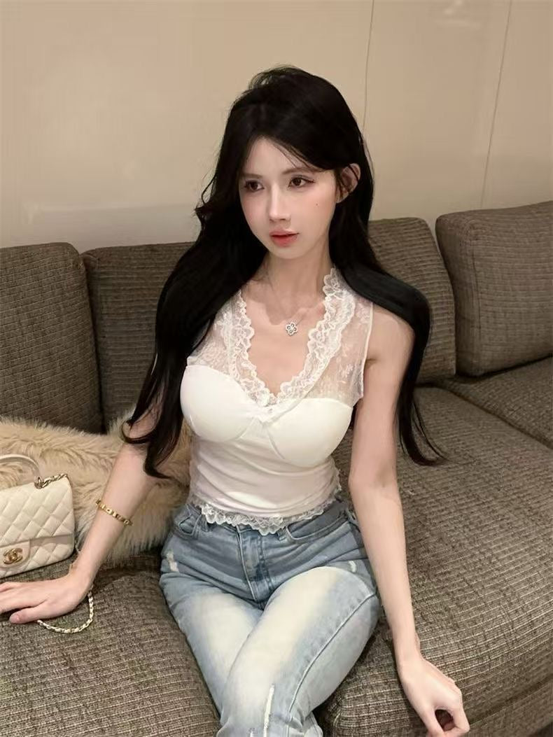 Lace Veil Padded Cami