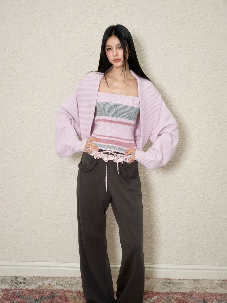 Pink Marshmallow Knit Two-Piece Set