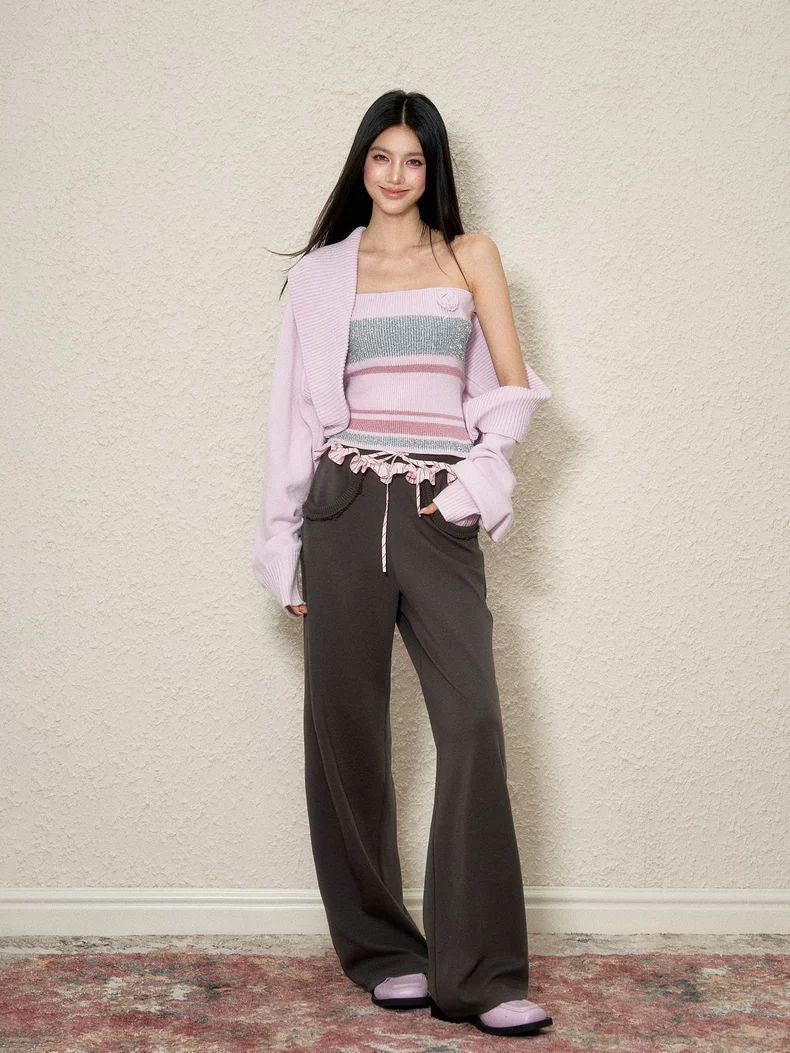 Pink Marshmallow Knit Two-Piece Set